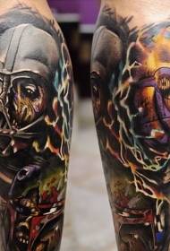 Model de tatuaj tematic cu culoarea stelei de război a picioarelor