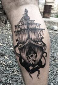 segling tatuering bild manlig skaft på segling tatuering bild