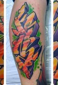 Kolor nóg doodle styl tatuaż wzór