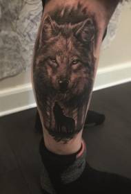 Mohato o sootho oa 'nete oa wolf tattoo ea maoto