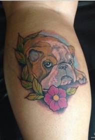 vittura scola Europa cute cane di tatuaggi di fiori di mudellu