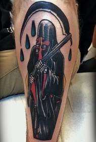 He whakaahua tattoo reaper ngaro Vintage i te ahua retro