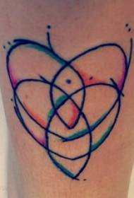 vițel simetric tatuaj fată vițel pe linie colorată imagine tatuaj