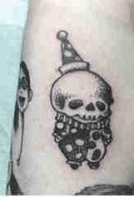 череп татуювання чоловічий хвостовик на малюнку татуювання черепа чорний клоун