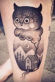 calf thorn owl house tattoo pattern
