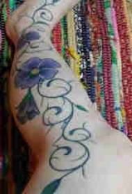 plant vine tattoo girl calf colored flower tattoo picture 98931-literary flower tattoo tattoo male shank on flower tattoo picture