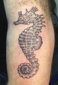 hippolin tatoo vzorec fantje tele Hippo tattoo slika na črnem pepelu