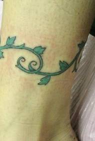 leg color fresh vine tattoo pattern