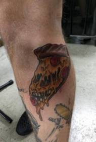 Food Tattoo Boys Calf on Colored Food Pizza Tattoo Pictures