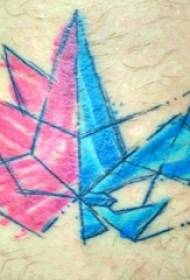 lerro minimalista tatuaje gizonezko zurtoina Hosto tatuaje irudian