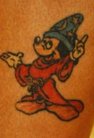 Leg color cartoon mickey mouse tattoo picture