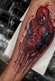 Pola tato spiderman warna gaya anyar sikil