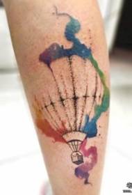 calf Europe and the United States splash ink balloon tattoo pattern