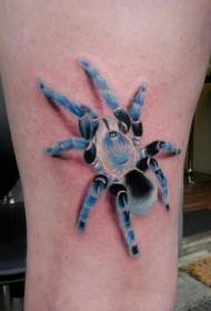 Blue spider super faʻataʻitaʻiga saʻo tattoo