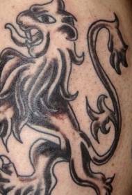 Lion calf tattoo pattern