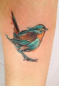 Милий аквареллю стиль птаха татуювання