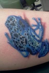 Modèle de tatouage grenouille bleue sur les jambes