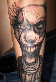 Mga sumbanan sa tattoo sa Crazy clown sa nating baka