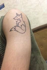 Big arm tattoo illustration male big arm on black fox tattoo picture