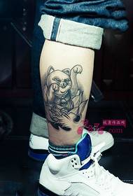 Ọdun 2014 Lucky Cat Black ati White Shank Tattoo