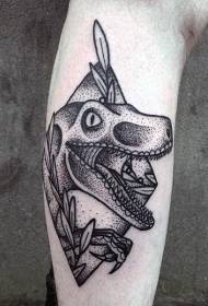 Калфи черната точка динозавър личност модел татуировка