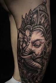 Bag calf personality fashion new traditional elephant god tattoo pattern