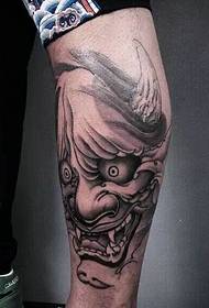 Сумка из телячьей ткани черно-белая с рисунком татуировки классическая личность