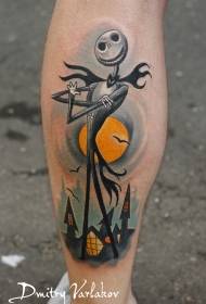 Tele tetovanie duch a mesiac netopier tetovanie vzor