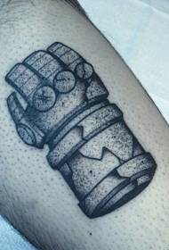 Okretani uzorak tetovaža rukava u crnom kamenu u stilu