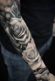 European and American realistic tattoos, 9 arms and realistic tattoos on the big arm