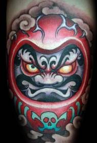 Color fantasy evil Dharma tattoo pattern