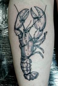 Incredibile mudellu di tatuaggi di gamba di ligna negra