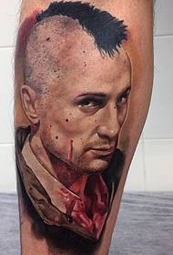 Shank evropskih i američkih likova realističan uzorak portreta tetovaža