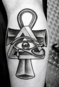 Txahal beltza Egiptoko hainbat sinbolo tatuaje eredu