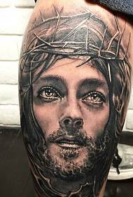 Упакований теля 3d шаблон татуювання Ісуса домінує
