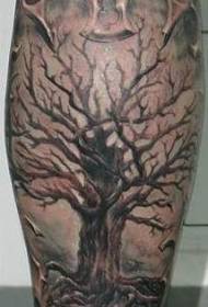 Calf good looking tree tattoo pattern