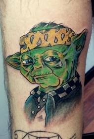 Malvarmeta komika portreto tatuaje ŝablono