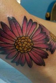 Nydelig rosa blomster tatoveringsmønster