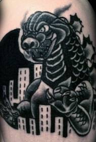Ben tecknad svart skvaller tatuering mönster