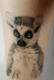Shank realistic lemur tattoo pattern