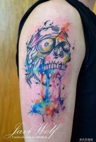 Nagy kar színű splash tinta bala tetoválás minta