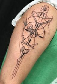 Ilustración de tatuaje de brazo grande imagen geométrica creativa de tatuaje en brazo grande masculino