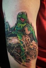 Baile animal tattoo male student big arm on colored frog tattoo picture