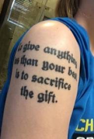 Big arm tattoo picture lány nagy karja a fekete angol tetoválás képén