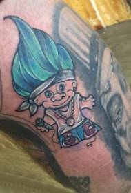 Tattoo cartoon character boy cartoon thigh on colored cartoon character tattoo picture