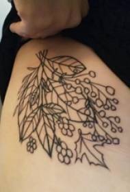 Tronc de les branques de les cuixes a les imatges del tatuatge de la branca