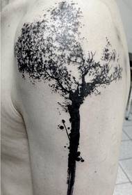 Provide a popular big arm tree tattoo picture