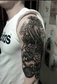 Super glamorous big arm traditional unicorn tattoo tattoo