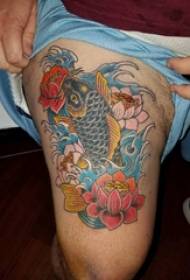 Ang tattoo nga pusus nga lotus nga bulak nga lalaki nga squid squid ug litrato sa lotus nga tattoo
