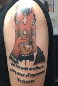 Двострука велика рука тетоважа мушка велика рука на сликама енглеског језика и тетоважа коња